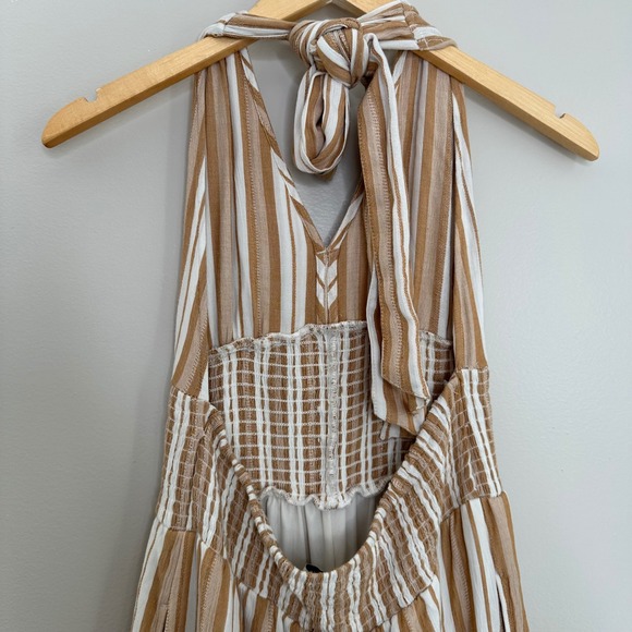 American Eagle Outfitters‎ Women's Halter Jumpsuit Striped Casual Summer M - Picture 5 of 10